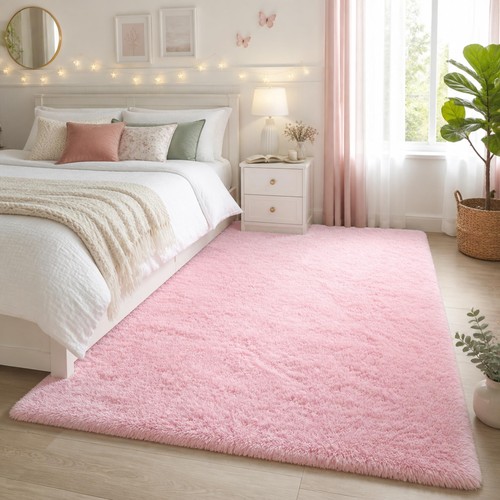Pink rug bedroom - rug,
